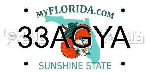 33AGYA Florida License Plate