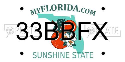 33BBFX Florida License Plate