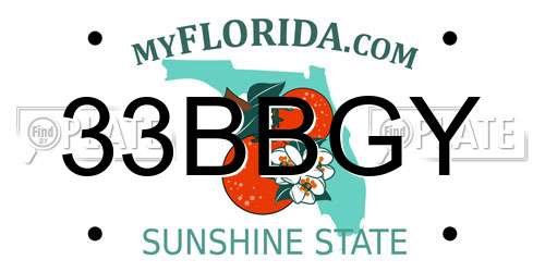 33BBGY Florida License Plate