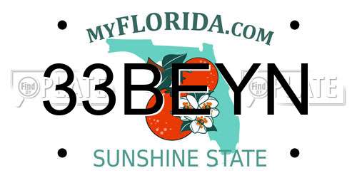 33BEYN Florida License Plate