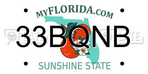33BQNB Florida License Plate