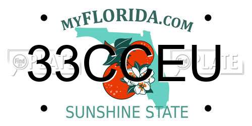 33CCEU Florida License Plate