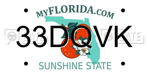 33DQVK Florida License Plate