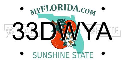 33DWYA Florida License Plate