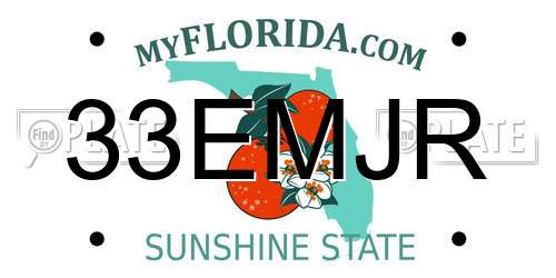 33EMJR Florida License Plate