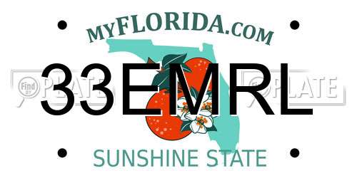 33EMRL Florida License Plate
