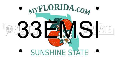 33EMSI Florida License Plate