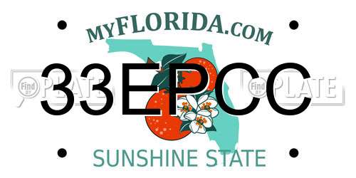 33EPCC Florida License Plate