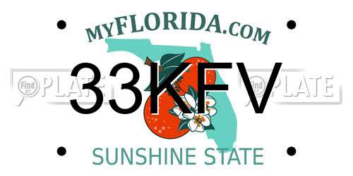 33KFV Florida License Plate
