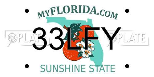 33LFY Florida License Plate