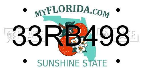 33RB498 Florida License Plate