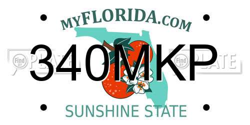 340MKP Florida License Plate