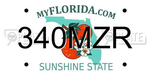 340MZR Florida License Plate