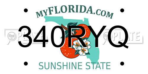 340RYQ Florida License Plate