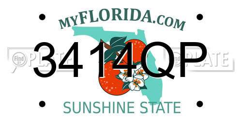 3414QP Florida License Plate