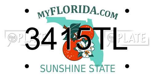 3415TL Florida License Plate