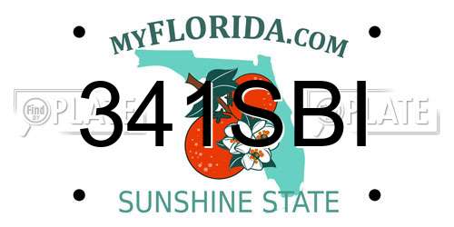 341SBI Florida License Plate