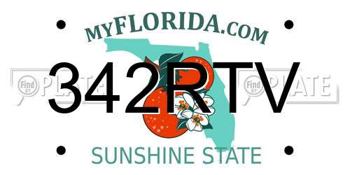 342RTV Florida License Plate