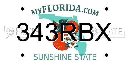 343RBX Florida License Plate