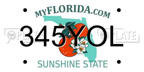 345YOL Florida License Plate