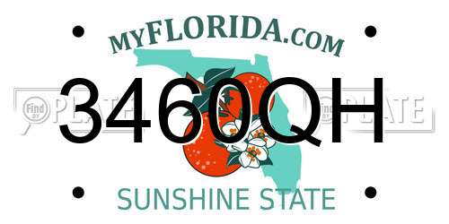 3460QH Florida License Plate