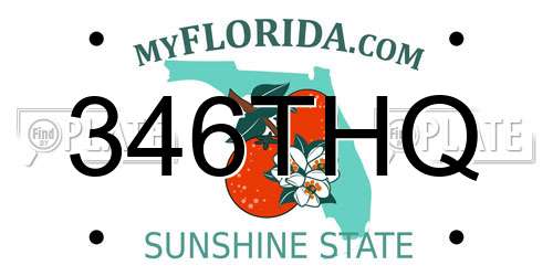 346THQ Florida License Plate