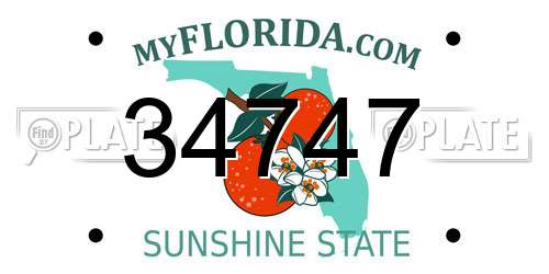 34747 Florida License Plate