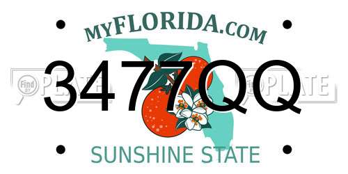 3477QQ Florida License Plate