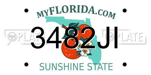 3482JI Florida License Plate