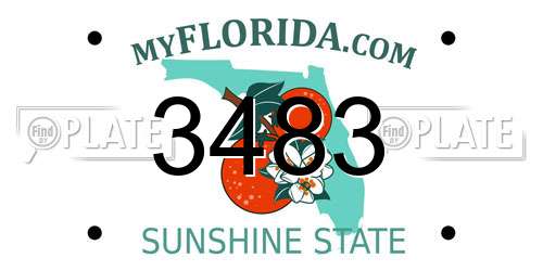 3483 Florida License Plate
