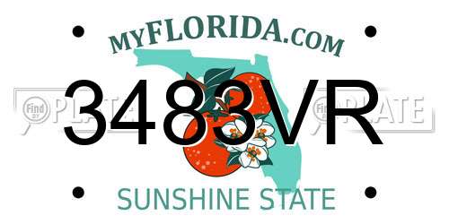 3483VR Florida License Plate