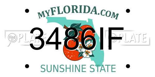 3486IF Florida License Plate