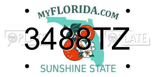 3488TZ Florida License Plate