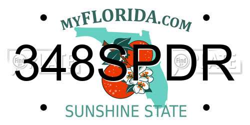 348SPDR Florida License Plate