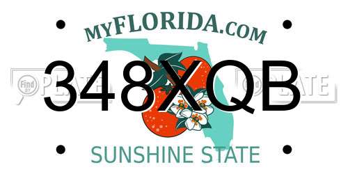 348XQB Florida License Plate