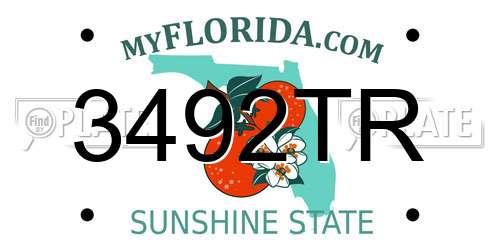 3492TR Florida License Plate