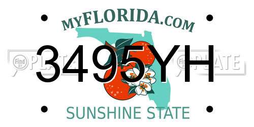 3495YH Florida License Plate