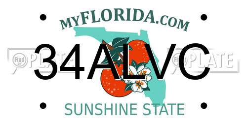 34ALVC Florida License Plate