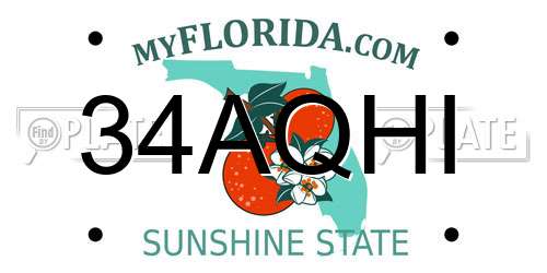 34AQHI Florida License Plate