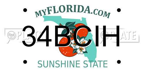 34BCIH Florida License Plate