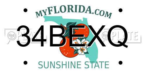 34BEXQ Florida License Plate