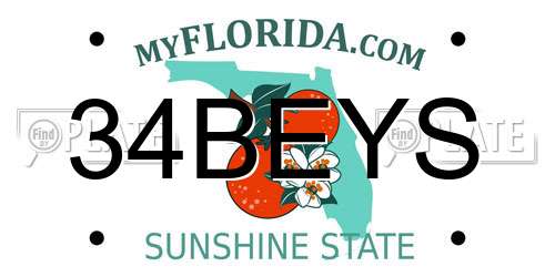 34BEYS Florida License Plate