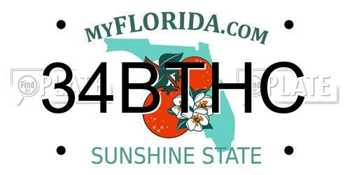 34BTHC Florida License Plate