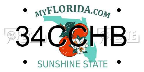 34CCHB Florida License Plate