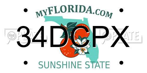 34DCPX Florida License Plate