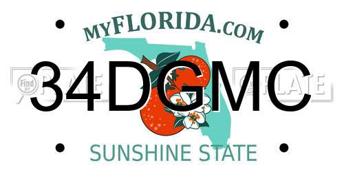 34DGMC Florida License Plate