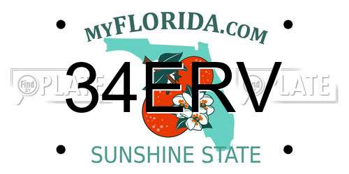 34ERV Florida License Plate