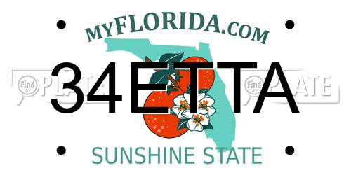 34ETTA Florida License Plate
