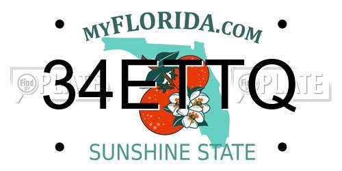 34ETTQ Florida License Plate