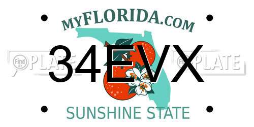 34EVX Florida License Plate